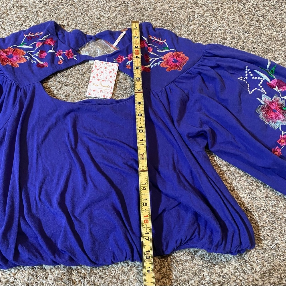 Free People Lita Embroidered Shirt in Size XS - Picture 12 of 13